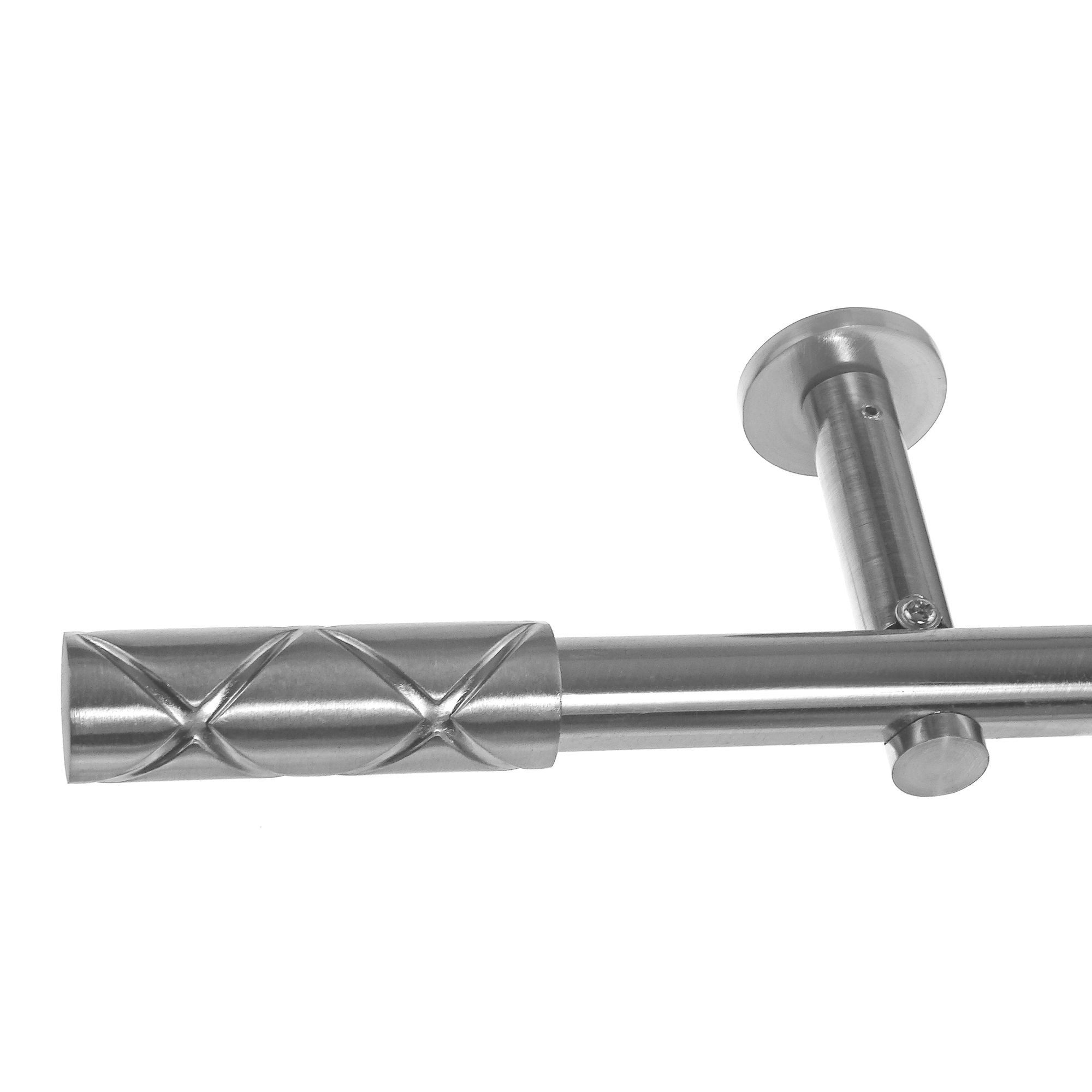 BASIT Gardinenstange Edelstahloptik 19mm mit Wandträgern günstig online kaufen