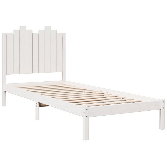 vidaXL Bett Massivholzbett Extra Lang ohne Matratze Weiß 100x210 cm günstig online kaufen