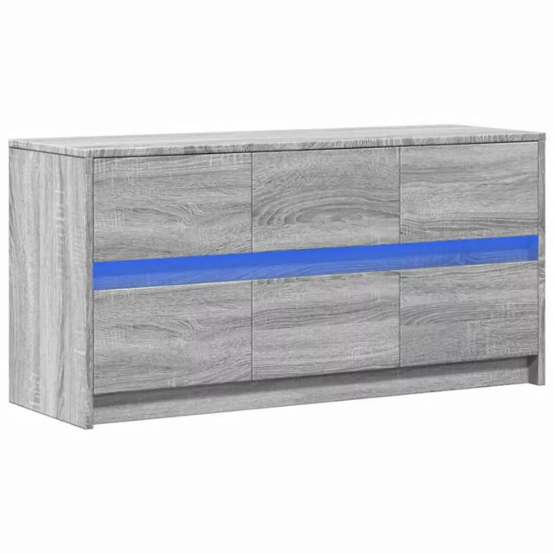 vidaXL TV-Schrank TV-Schrank mit LED-Beleuchtung Grau Sonoma 100x34x50 cm ( günstig online kaufen