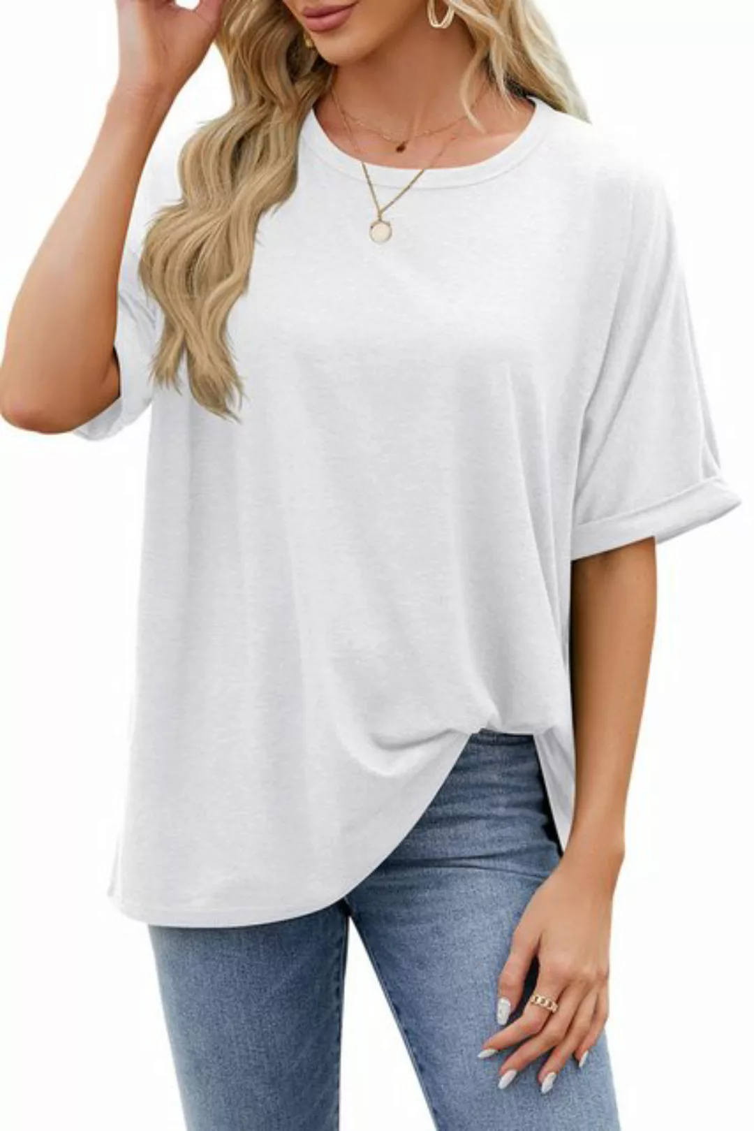 ENIX Kurzarmshirt Sommer Casual Fashion Y2K T-Shirt Kurzarm Top Übergroßes günstig online kaufen