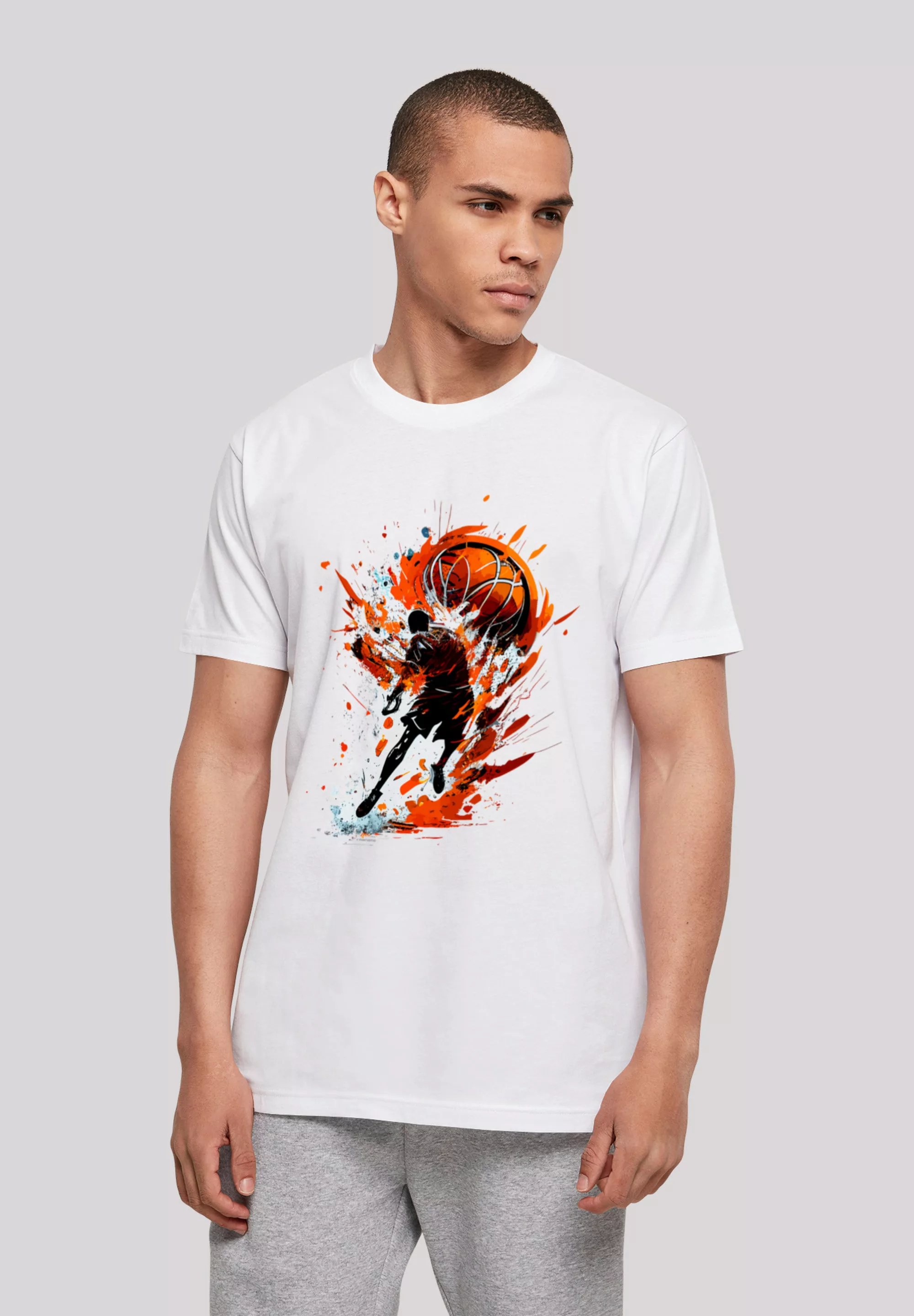 F4NT4STIC T-Shirt "Basketball Splash Sport UNISEX", Print günstig online kaufen