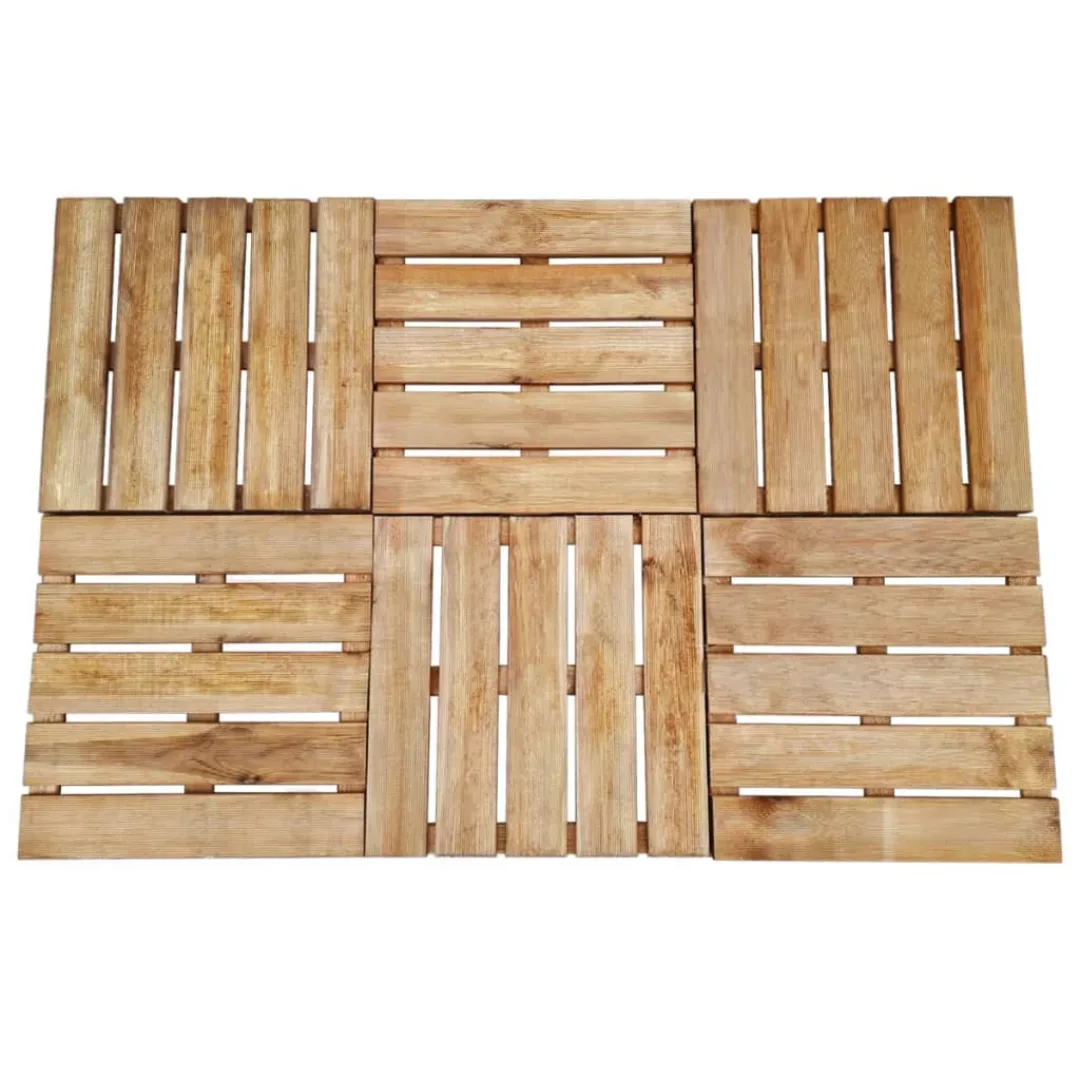 Terrassendielen 6 Stk. 50x50 Cm Holz Braun günstig online kaufen