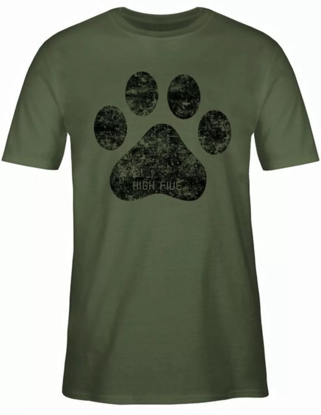 Shirtracer T-Shirt High Five Hunde Pfote Geschenk für Hundebesitzer günstig online kaufen