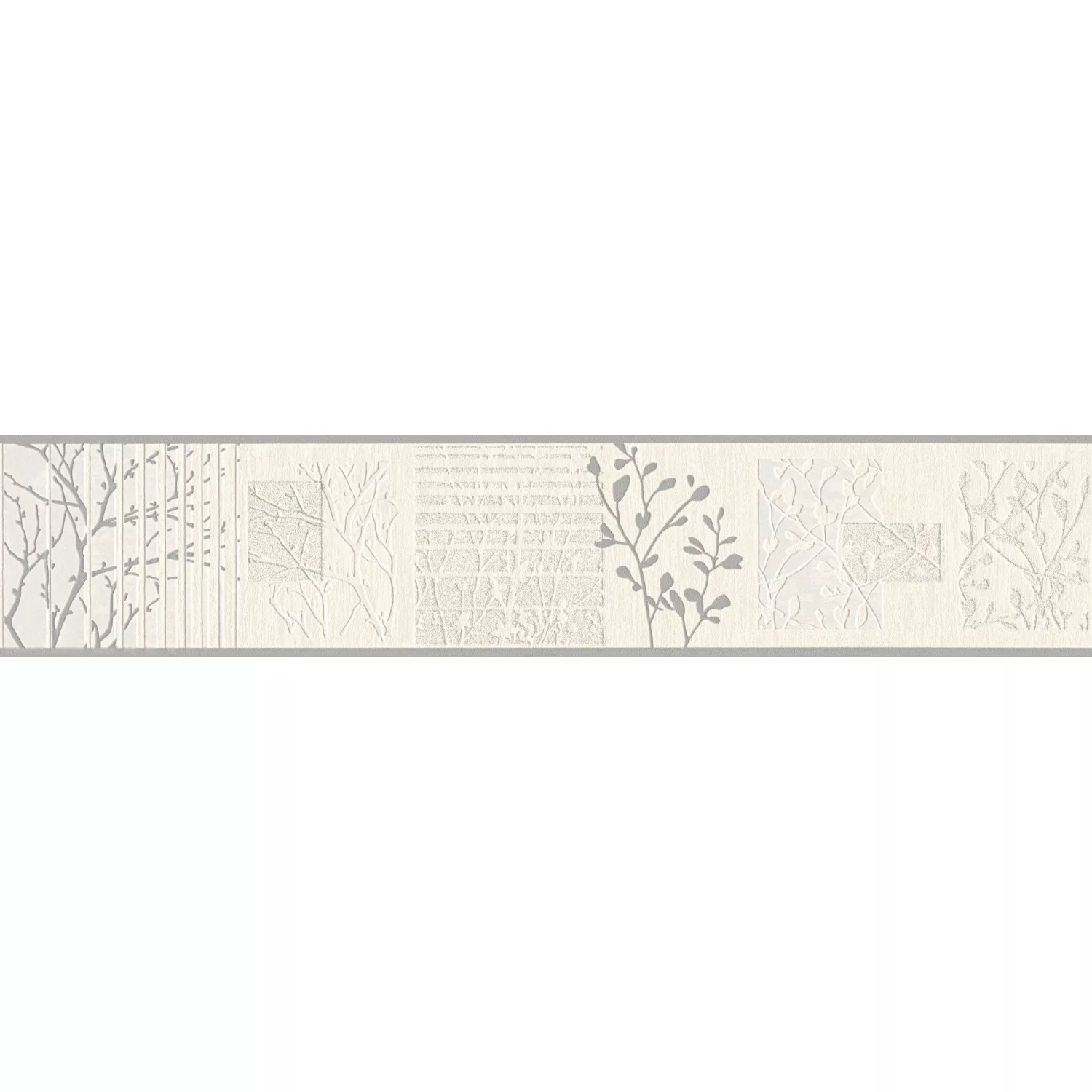 Bricoflor Selbstklebende Tapetenbordüre in Creme und Graue Tapeten Bordüre günstig online kaufen