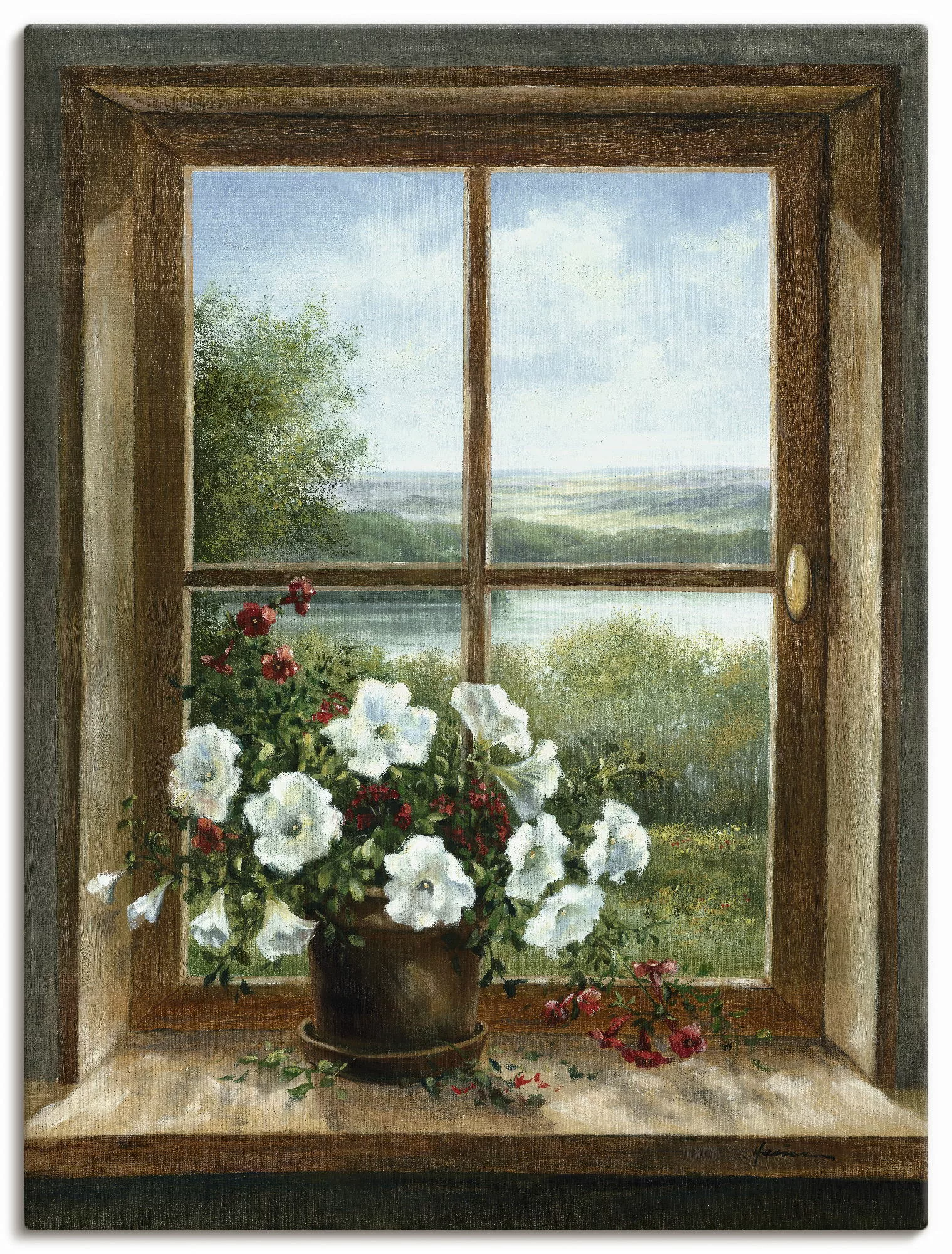 Artland Wandbild "Blumen am Fenster", Arrangements, (1 St.) günstig online kaufen