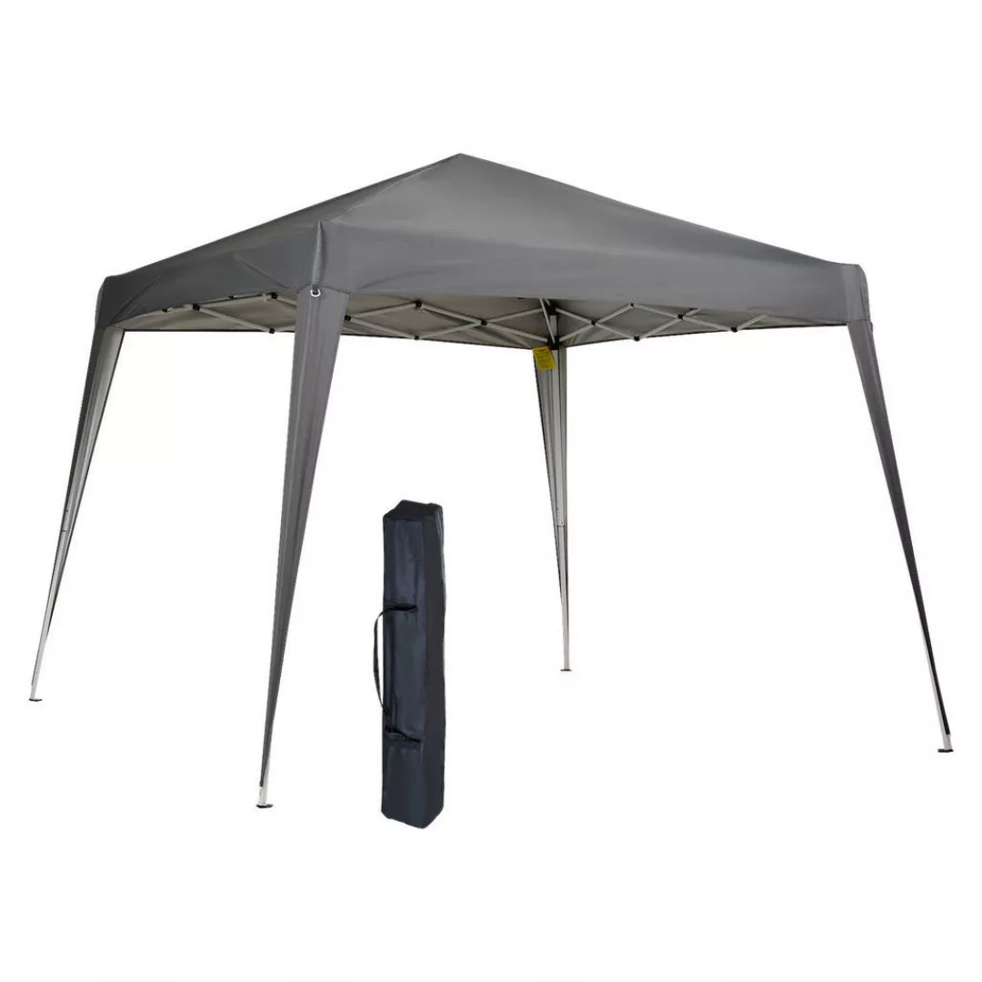 Outsunny Pavillon grau Stoff B/H/L: ca. 240x250x240 cm günstig online kaufen