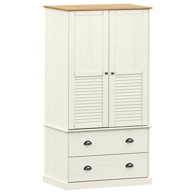 vidaXL Kleiderschrank Kleiderschrank VIGO Weiß 90x55x176 cm Massivholz Kief günstig online kaufen