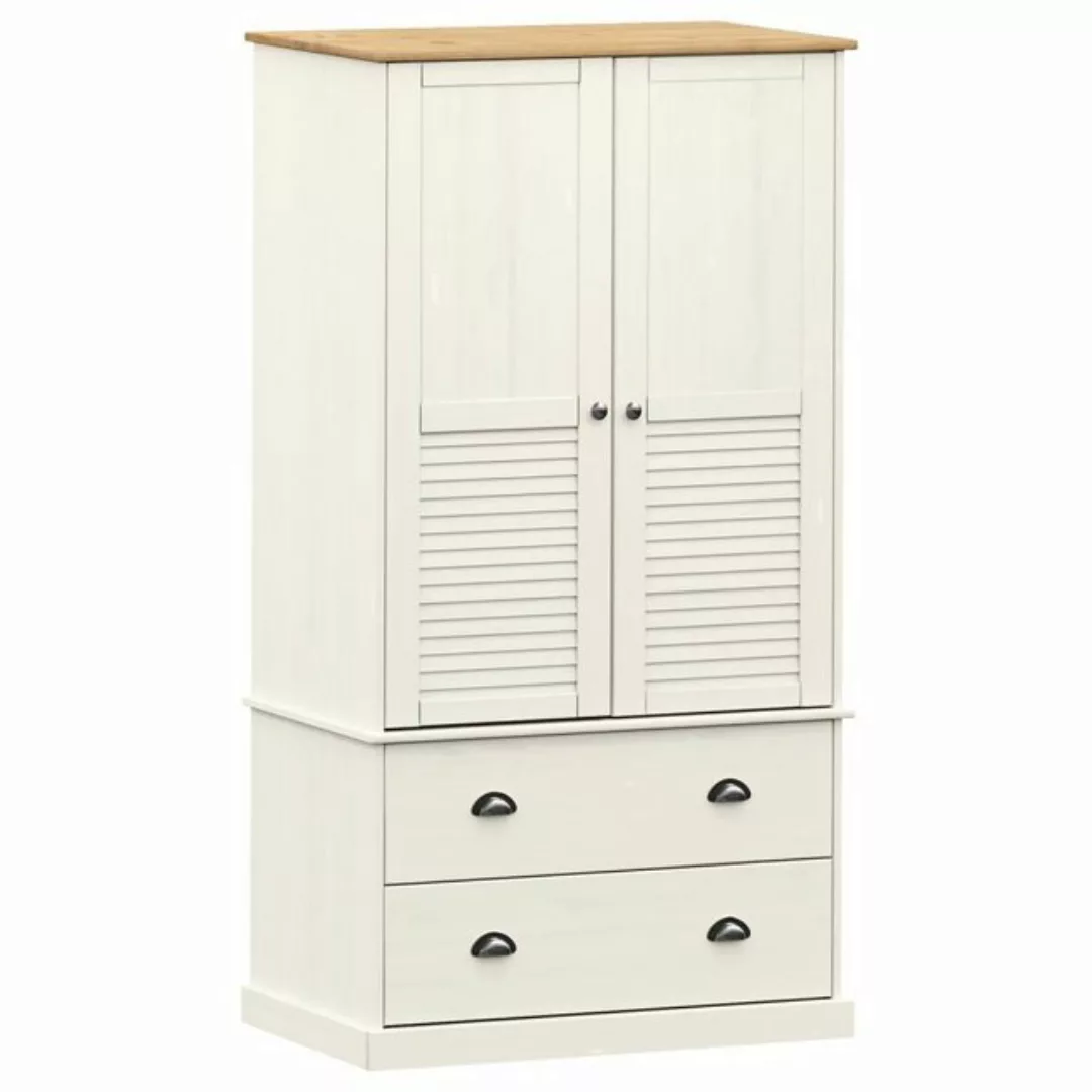 vidaXL Kleiderschrank Kleiderschrank VIGO Weiß 90x55x176 cm Massivholz Kief günstig online kaufen