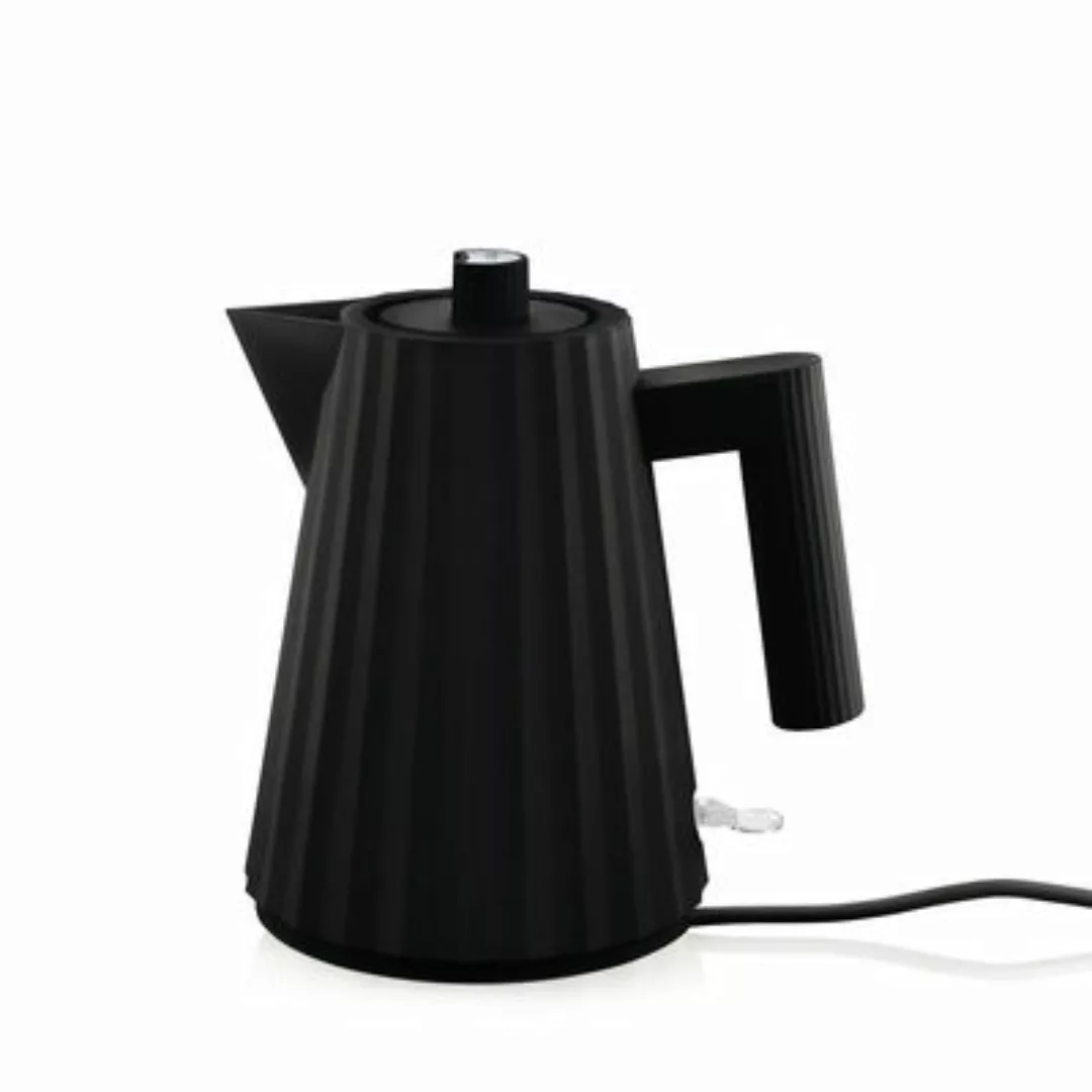 Alessi - Plissé Elektrischer Wasserkocher 100cl - schwarz/LxBxH 21x16x20cm/ günstig online kaufen