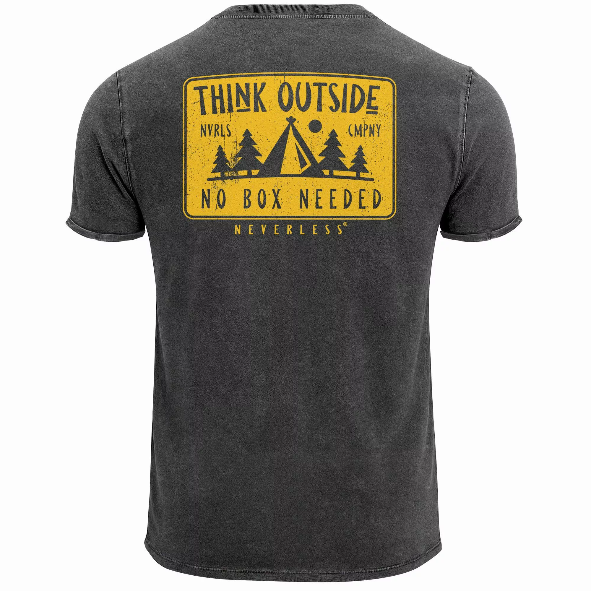 Neverless Print-Shirt Herren Vintage T-Shirt Backprint günstig online kaufen