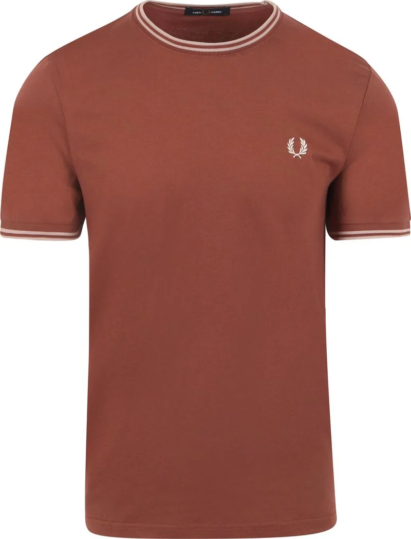 Fred Perry Twin Tipped T-shirt Brique - Größe L günstig online kaufen