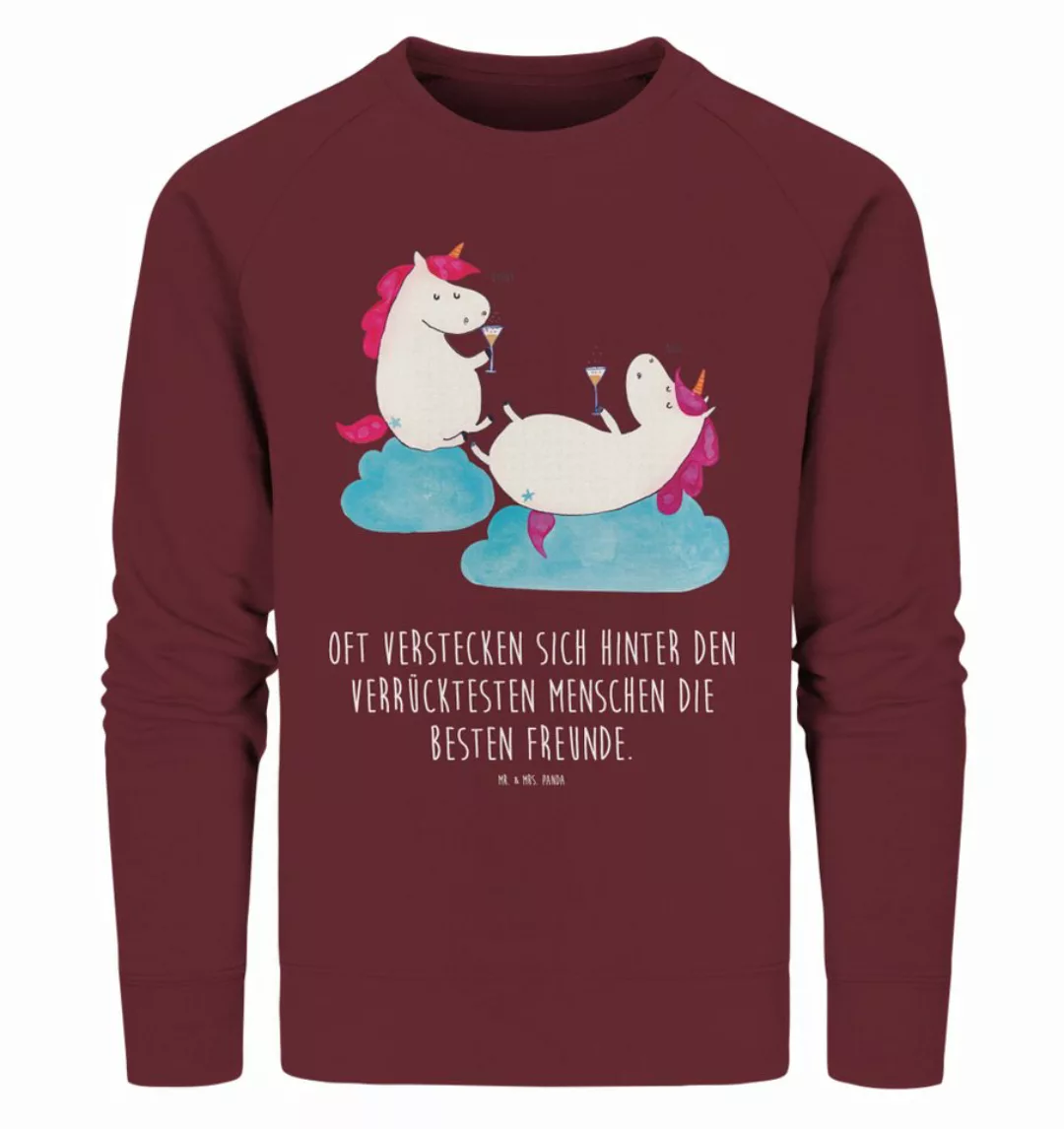 Mr. & Mrs. Panda Longpullover Einhorn Sekt Größe XXL - Burgundy - Geschenk, günstig online kaufen