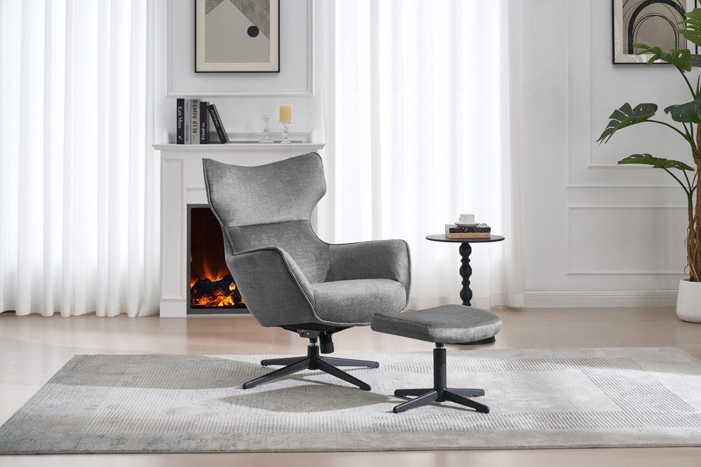 riess-ambiente Fußhocker VOGUE 45cm grau / günstig online kaufen