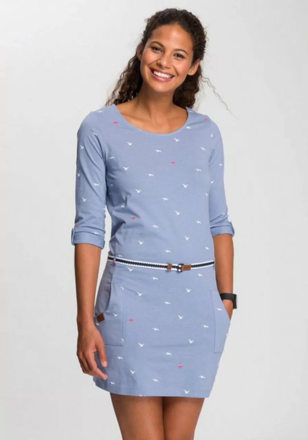 KangaROOS Jerseykleid (Set, mit abnehmbarem Gürtel) im sommerlichen Print günstig online kaufen