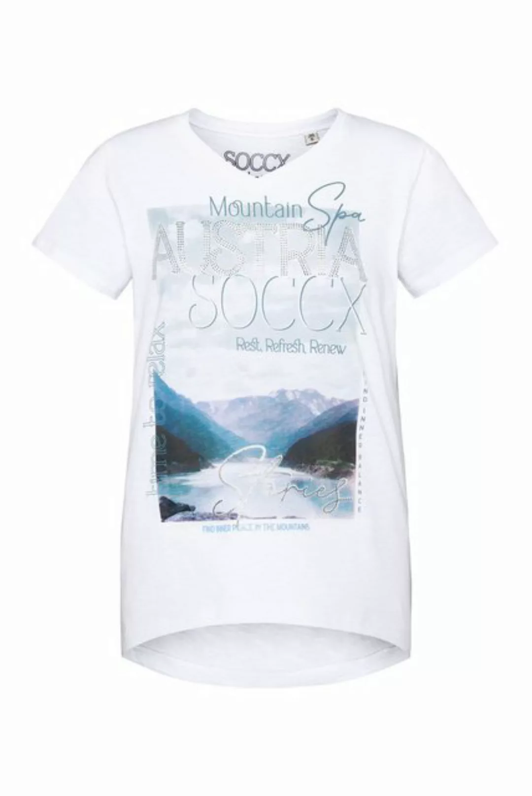 SOCCX V-Shirt aus Baumwolle günstig online kaufen