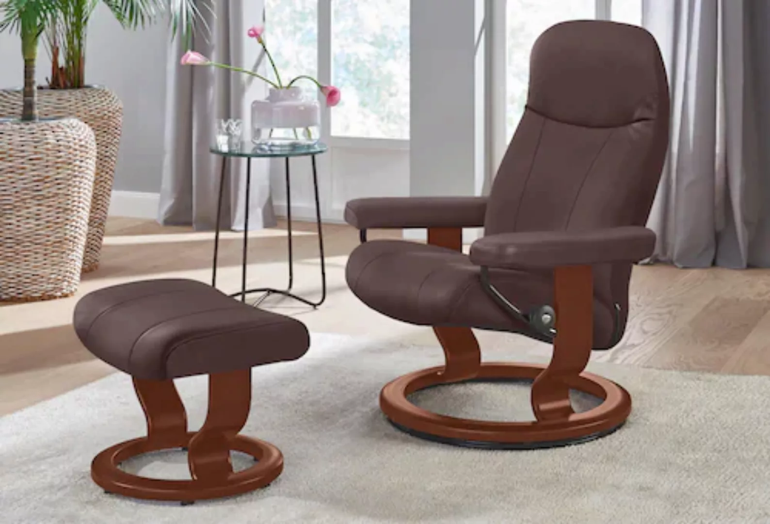 Stressless® Relaxsessel »Garda«, (Set, Relaxsessel mit Hocker), mit Hocker, günstig online kaufen