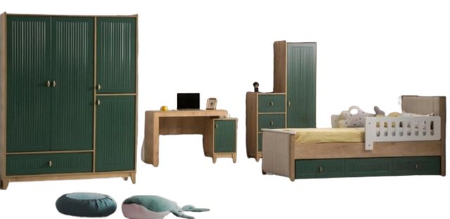 Xlmoebel Kinderbett Zimmer für Kinder Set Enthält Bett+2x Schrank+Schreibti günstig online kaufen