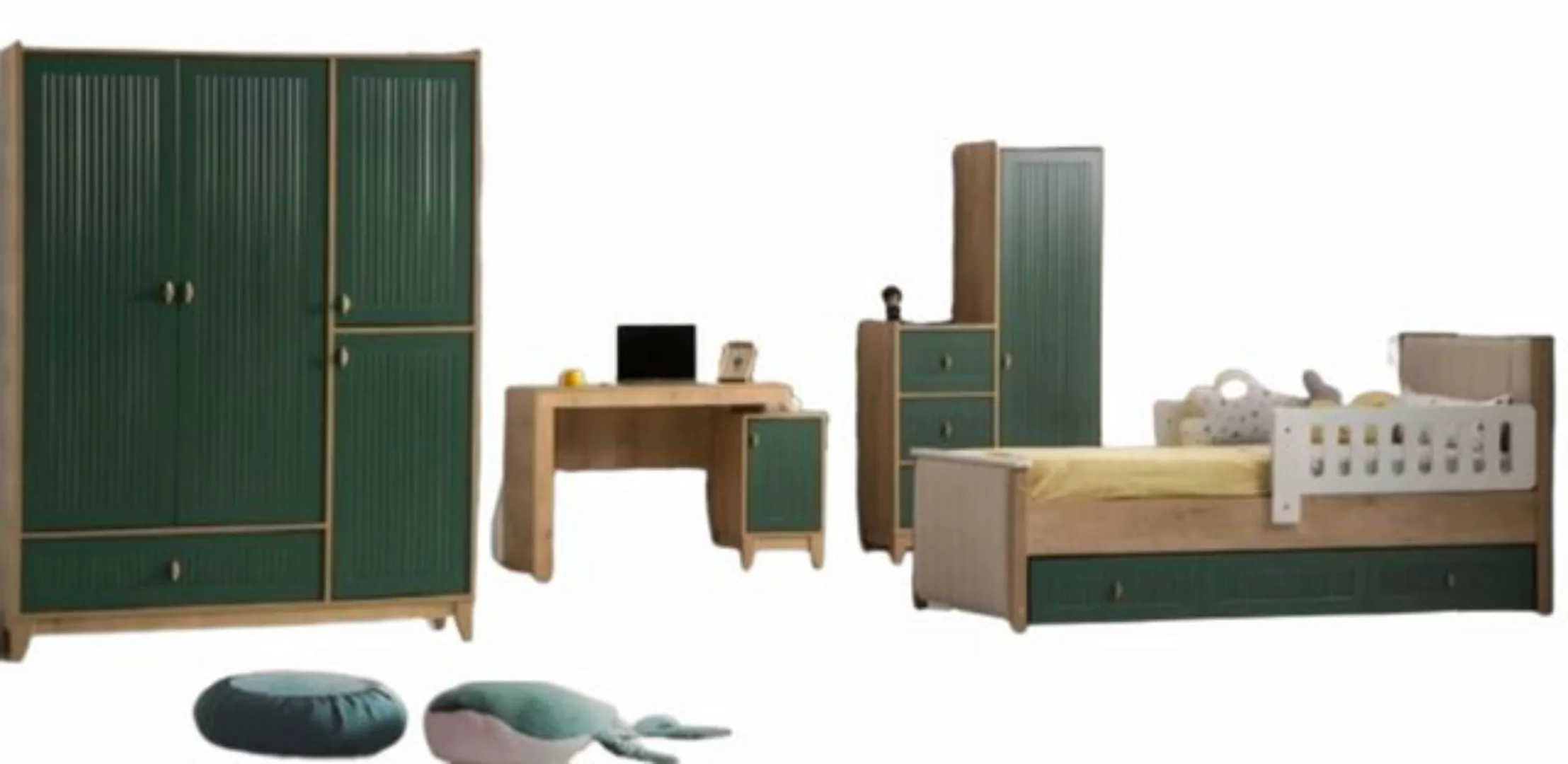 Xlmoebel Kinderbett Zimmer für Kinder Set Enthält Bett+2x Schrank+Schreibti günstig online kaufen