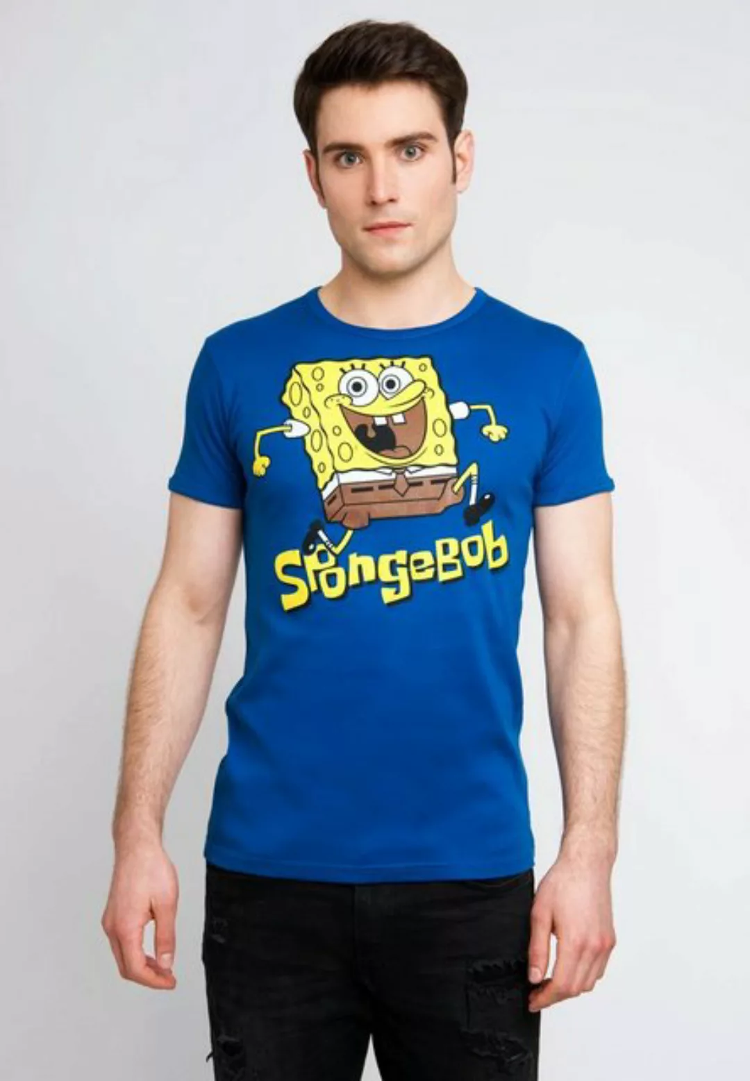 LOGOSHIRT T-Shirt Spongebob - Jumping mit Spongebob-Print und kurzen Ärmeln günstig online kaufen