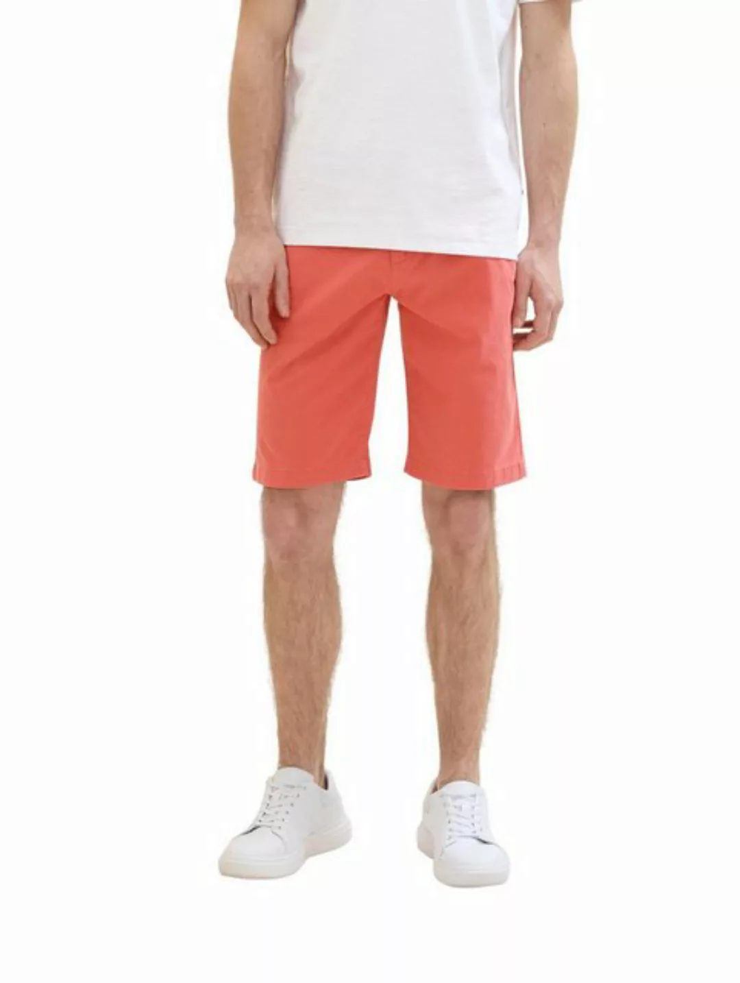 TOM TAILOR Stoffhose slim soft chino shorts w. belt, flamingo flower günstig online kaufen