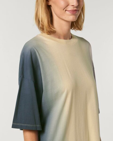 Weites Damen T-shirt Kleid Aus Leichter Bio Baumwolle - Gefärbt günstig online kaufen