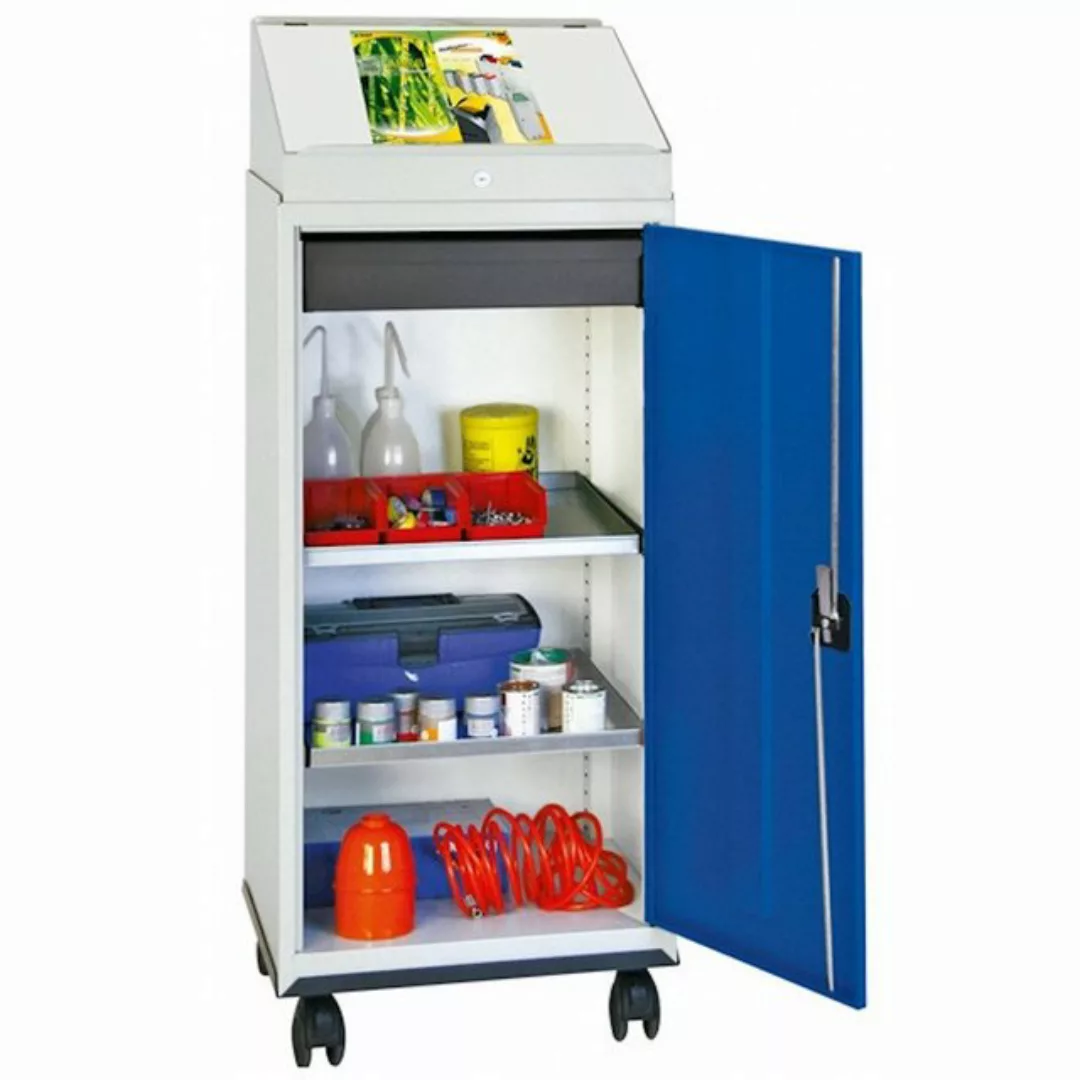 PROREGAL® Werkzeugschrank Fahrbares Schrankpult, HxBxT 131x50x50cm, Lichtgr günstig online kaufen