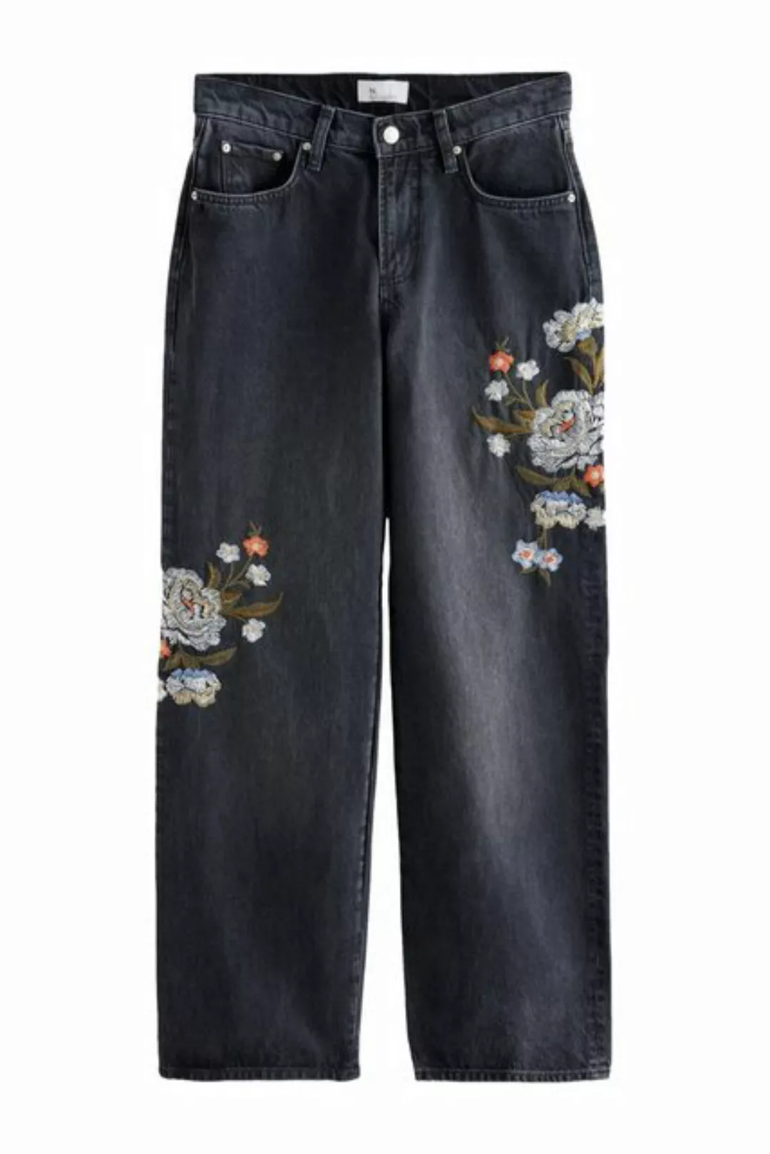 Next Weite Jeans Jean mit weitem Bein und Stickerei (1-tlg) günstig online kaufen