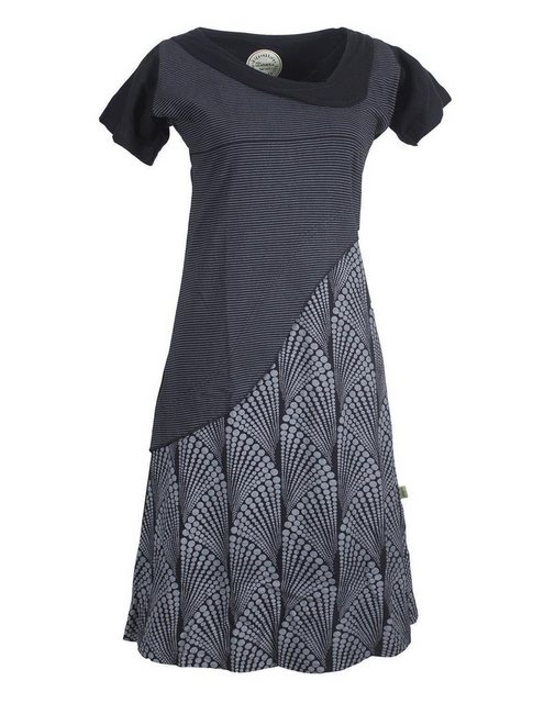 Vishes Tunikakleid Kurzarm Lagenlook Kleid Streifen Punkte Muster Boho, Elf günstig online kaufen