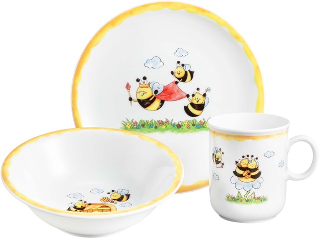 Seltmann Weiden Kindergeschirr-Set »Compact, Fleißige Bienchen«, (Set, 3 tl günstig online kaufen