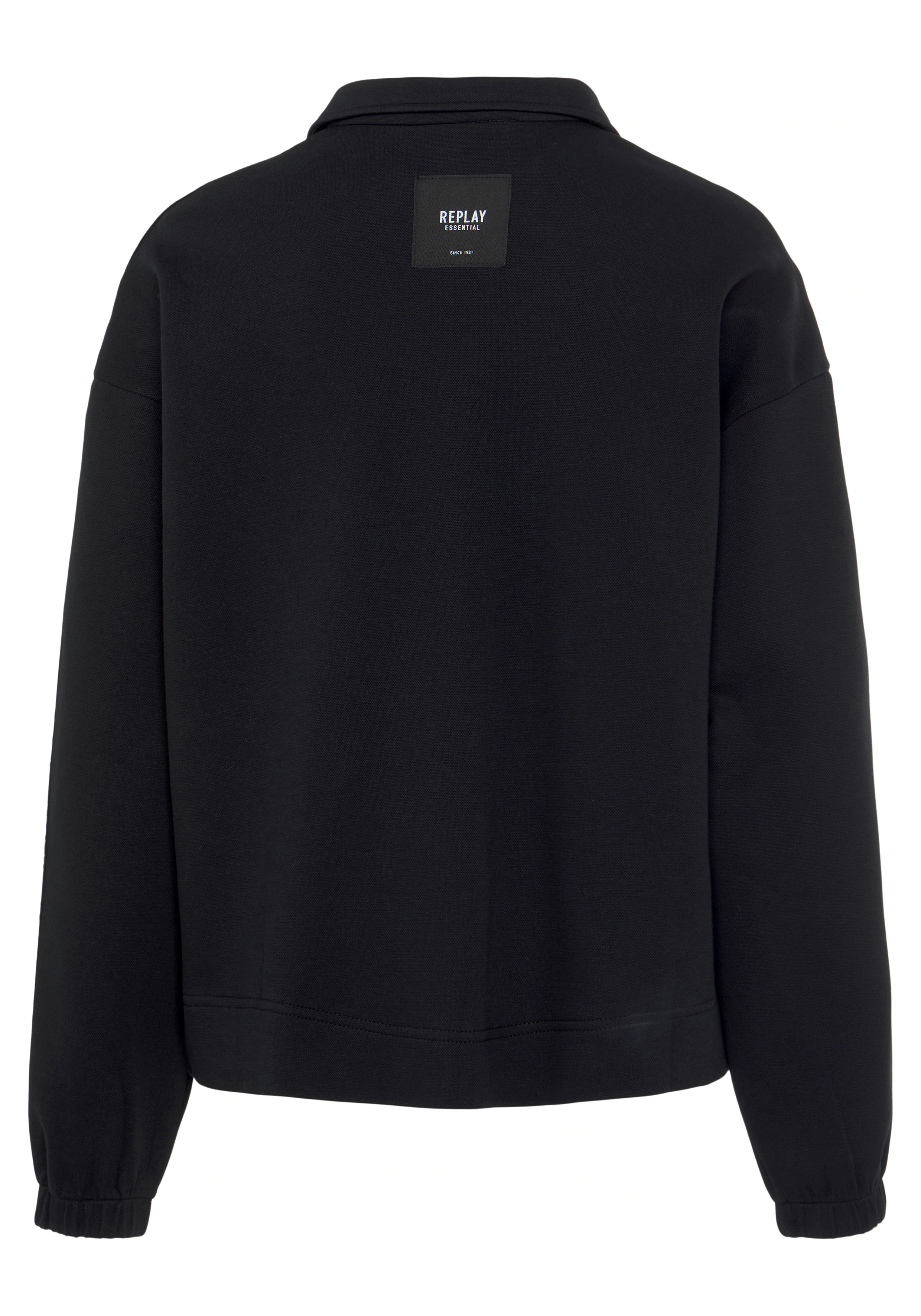Replay Sweater aus Pikee mit halbem Reissverschluss günstig online kaufen