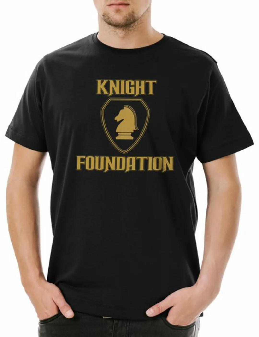 Urban Backwoods Print-Shirt Black Knight Foundation Logo Herren T-Shirt Tv günstig online kaufen