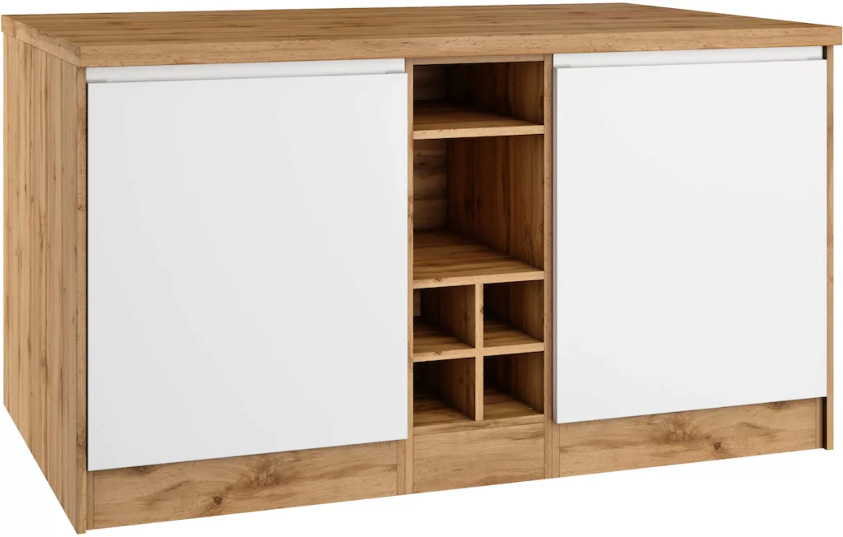 KOCHSTATION Kücheninsel "KS-Bruneck, Breite 153 cm", MDF-Fronten, Arbeitspl günstig online kaufen