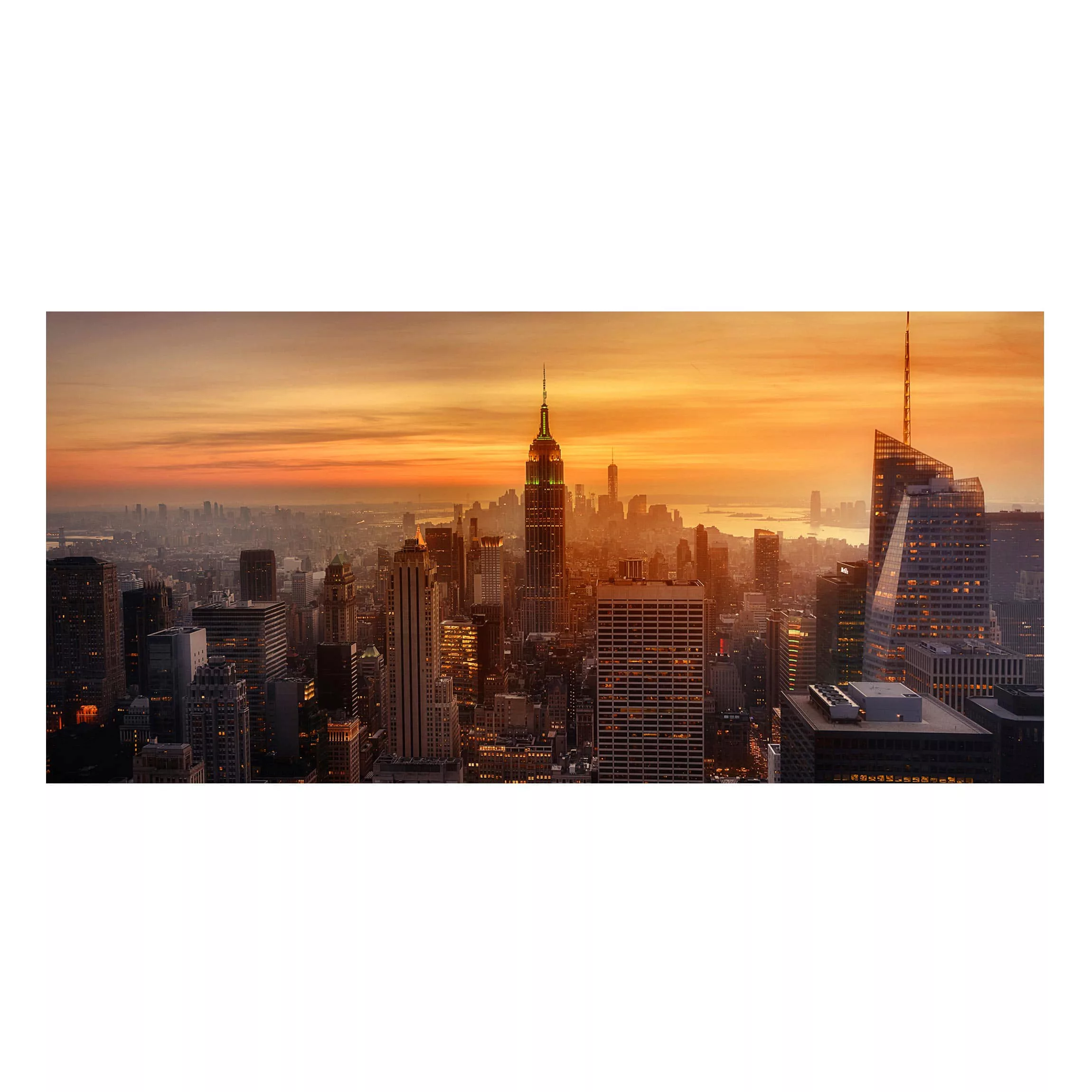 Magnettafel Architektur & Skyline - Querformat 2:1 Manhattan Skyline Abends günstig online kaufen