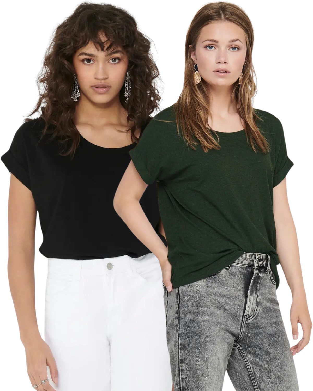 ONLY T-Shirt Stilvolles Basic Shirt mit günstig online kaufen