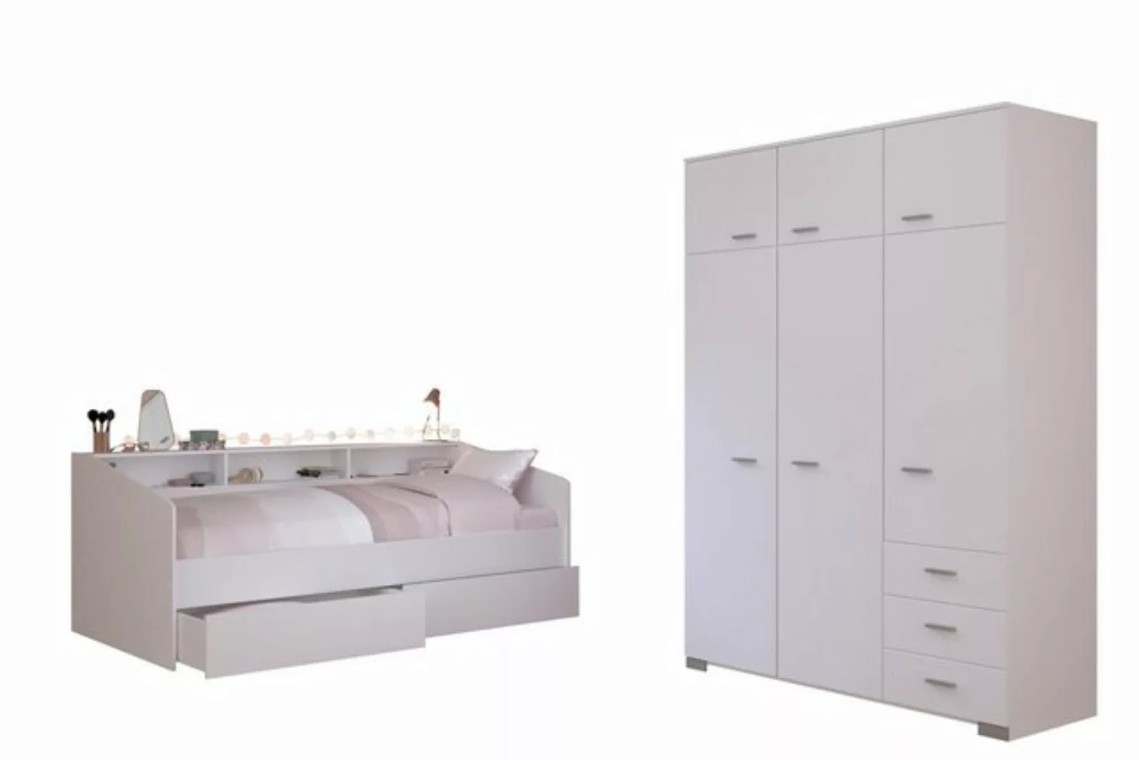 Parisot Stauraumbett Parisot Sleep 43-Kinderzimmer Stauraumbett Weiß 90x200 günstig online kaufen