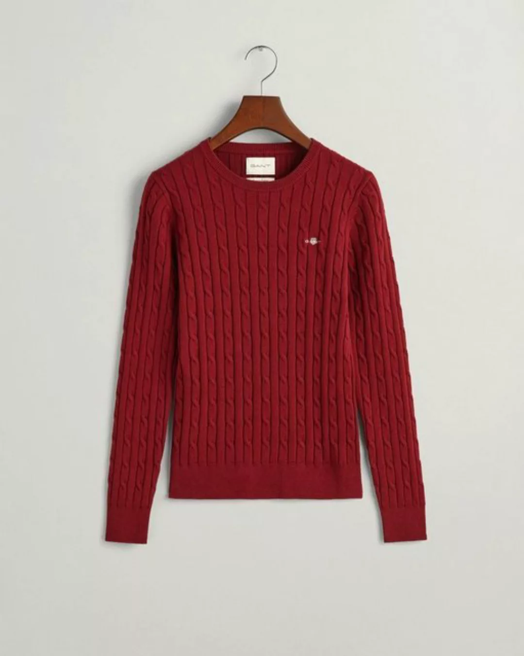 Gant Sweater "Strickpullover STRETCH COTTON CABLE C-NECK" günstig online kaufen