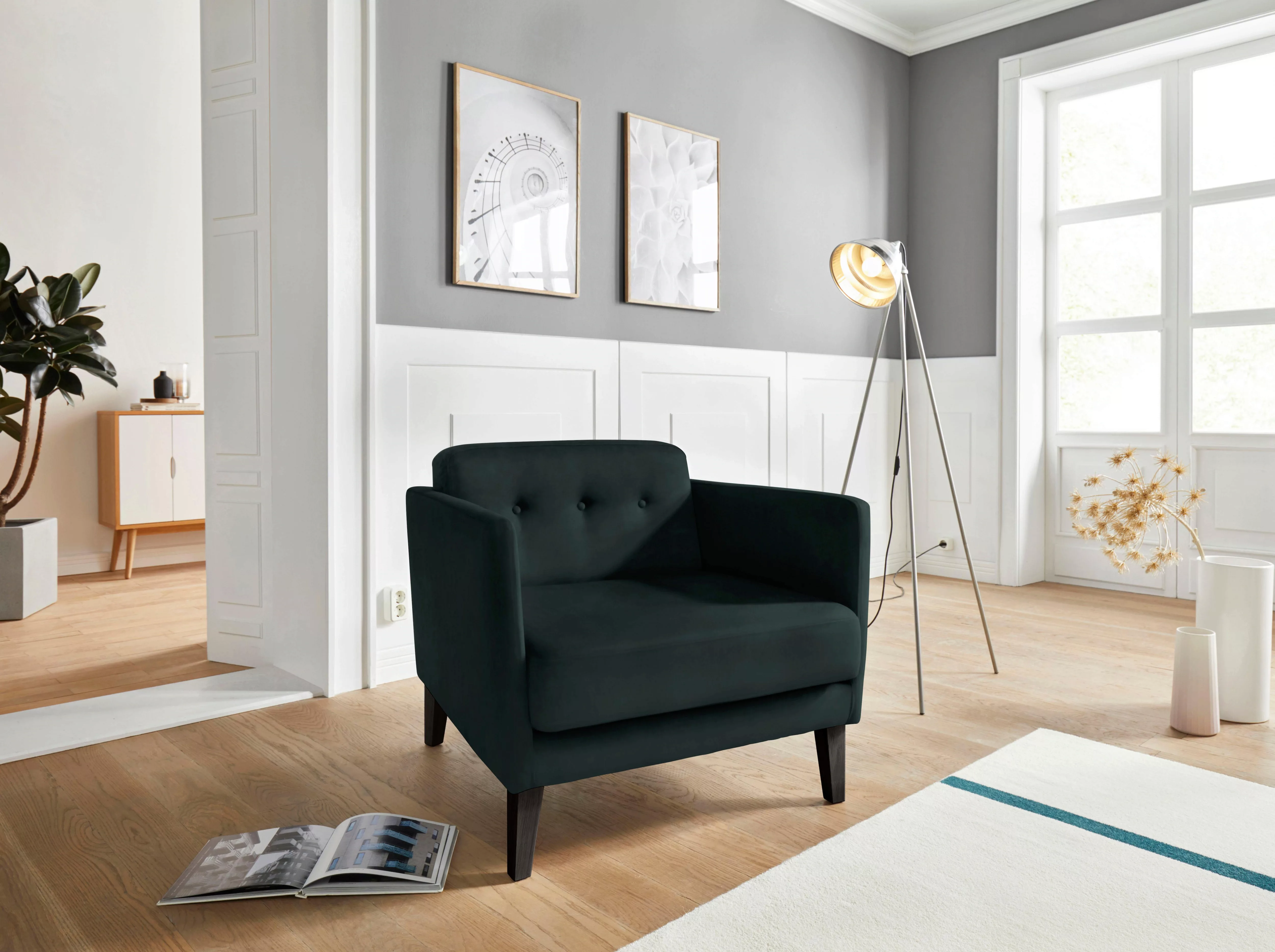 andas Sessel »Raadal«, in skandinavischer Optik, mit Knopfheftung, Design b günstig online kaufen