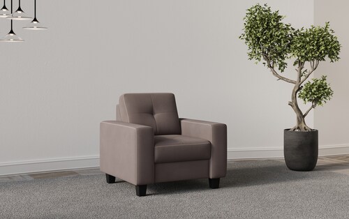 Places of Style Sessel "Varese", Kreuznaht in beige günstig online kaufen