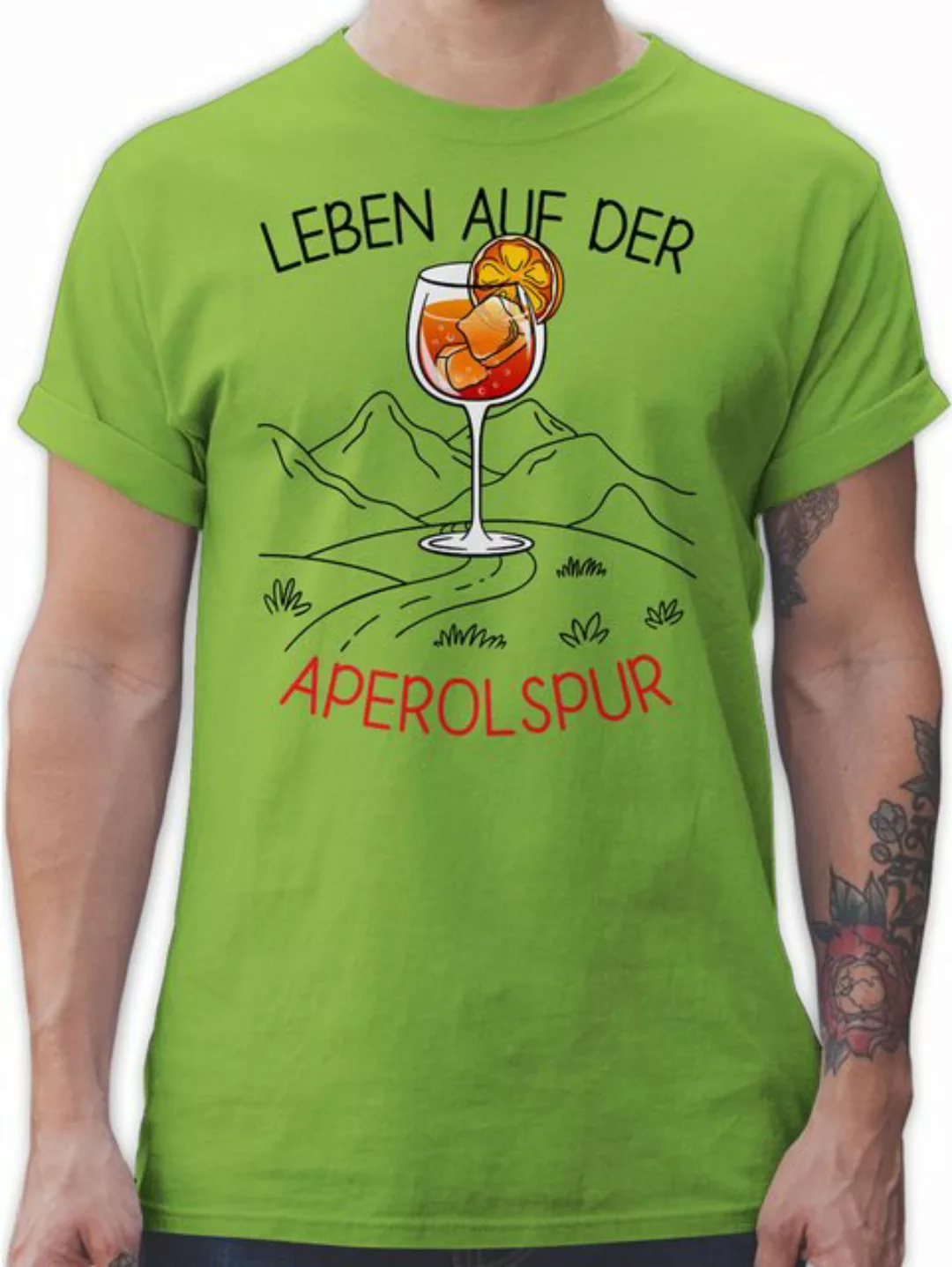 Shirtracer T-Shirt Leben auf der Aperolspur, Aperolaf, Aperol Geschenk Part günstig online kaufen