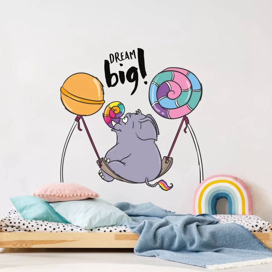 Wandtattoo Pummeleinhorn - Dream big Elefant günstig online kaufen