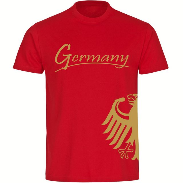 multifanshop T-Shirt Herren Germany - Adler seitlich Gold - Männer günstig online kaufen