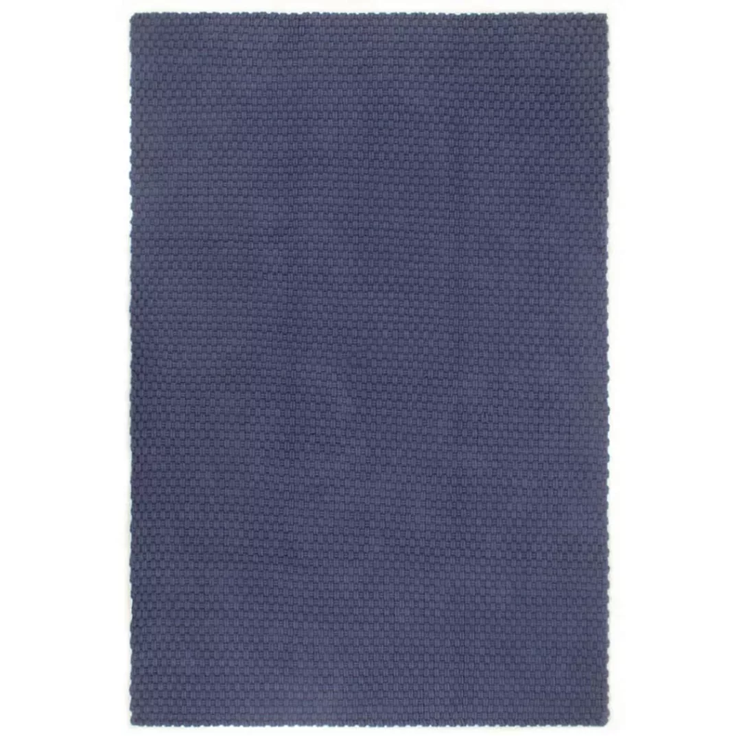 Vidaxl Teppich Rechteckig Marineblau 200x300 Cm Baumwolle günstig online kaufen