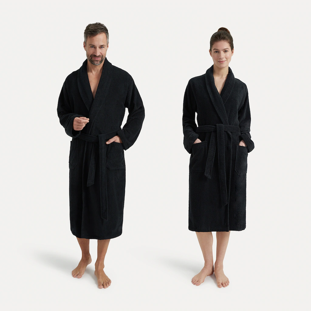 Möve Unisex-Bademantel "Basic", (1 St.), mit Schalkragen günstig online kaufen