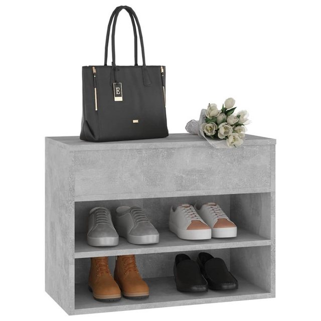 vidaXL Schuhschrank Schuhregal Schuhbank Betongrau 60x30x45 cm Spanplatte günstig online kaufen