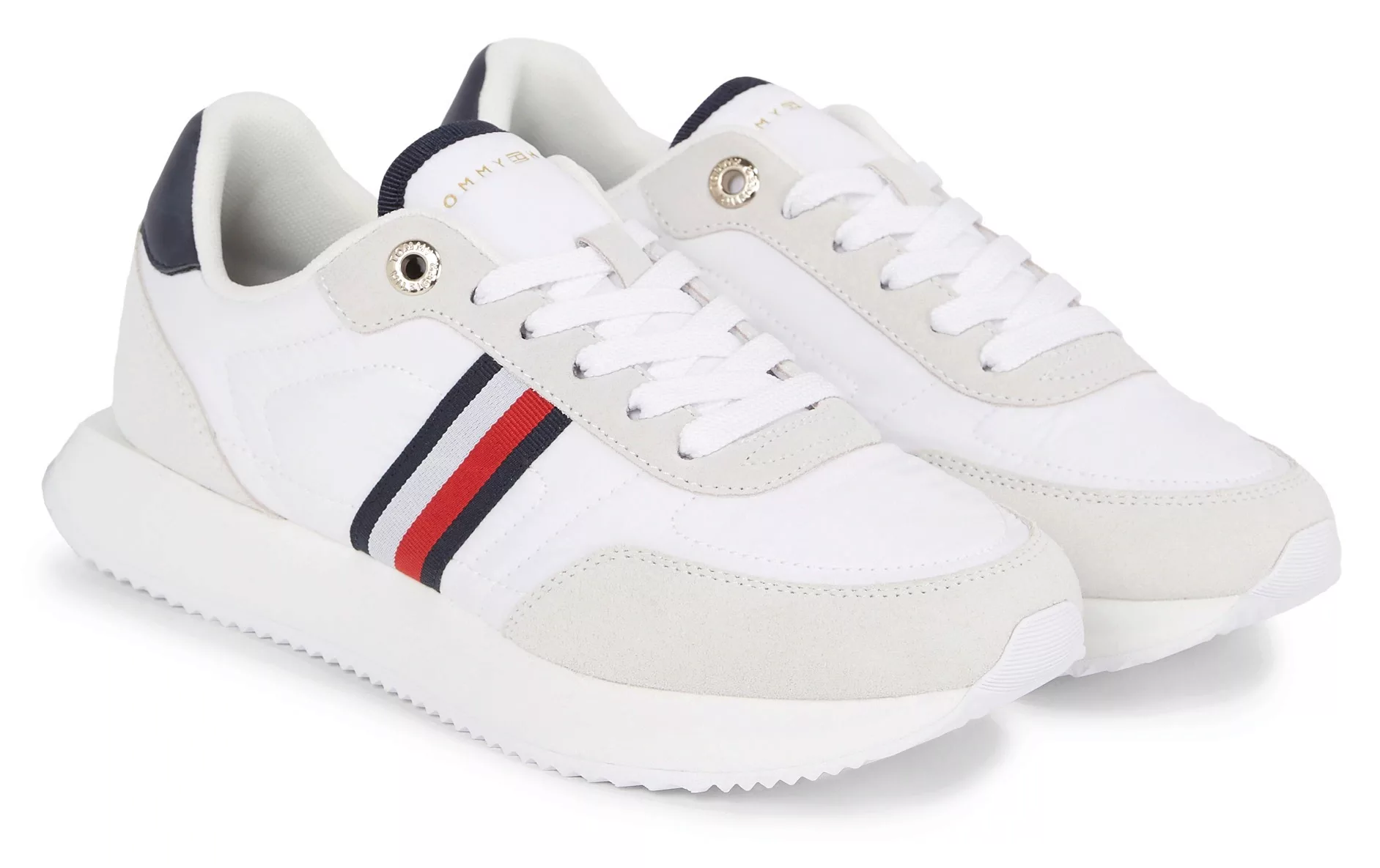 Tommy Hilfiger Plateausneaker "ESSENTIAL RUNNER GLOBAL STRIPES" günstig online kaufen