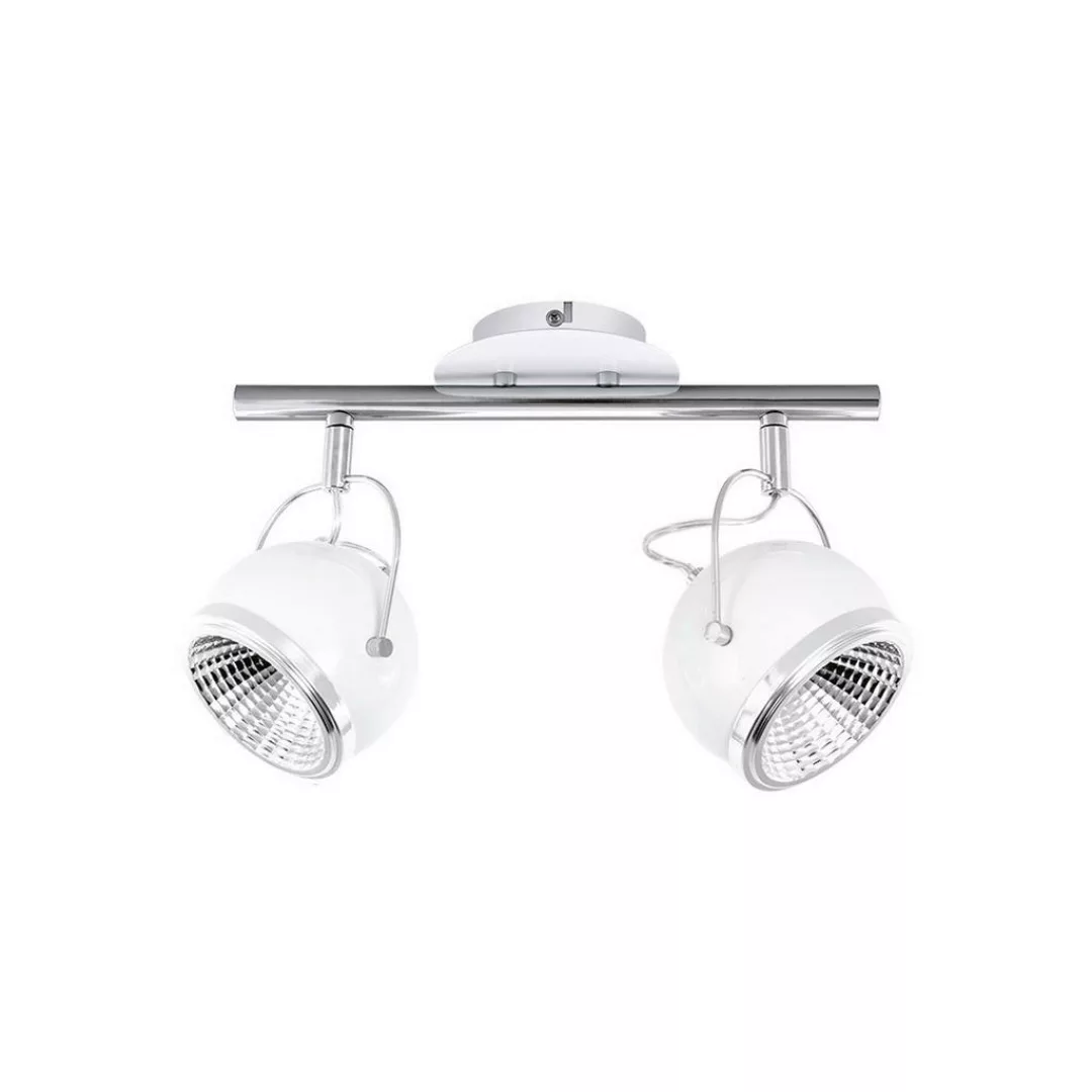 SPOT Light Spotbalken 2686282 nickel matt weiß Metall B/H/T: ca. 35x23x13 c günstig online kaufen