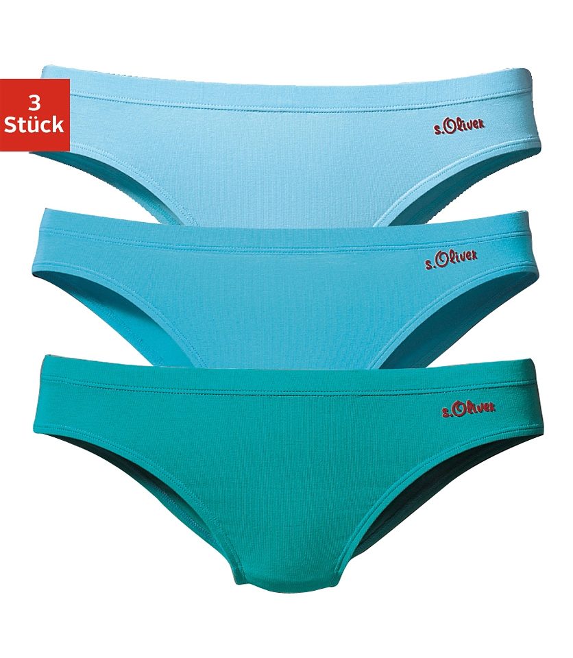 s.Oliver Bikinislip, (3er-Pack), aus elastischer Baumwoll-Qualität günstig online kaufen