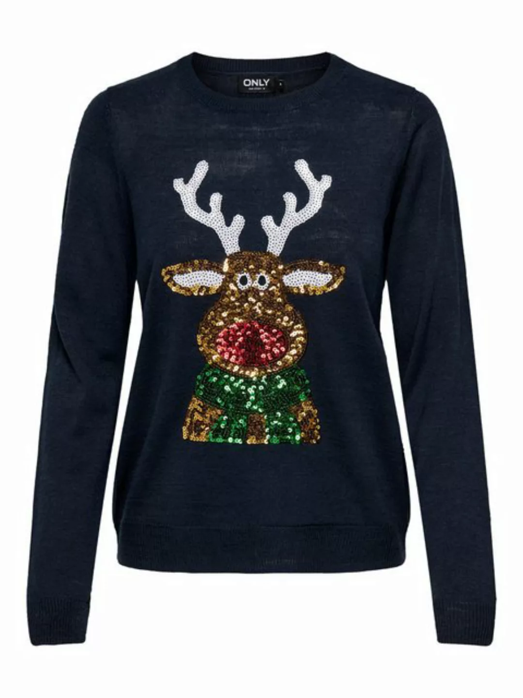 ONLY Weihnachtspullover ONLXMAS LS O-NECK MIX DETAIL BOX KNT günstig online kaufen