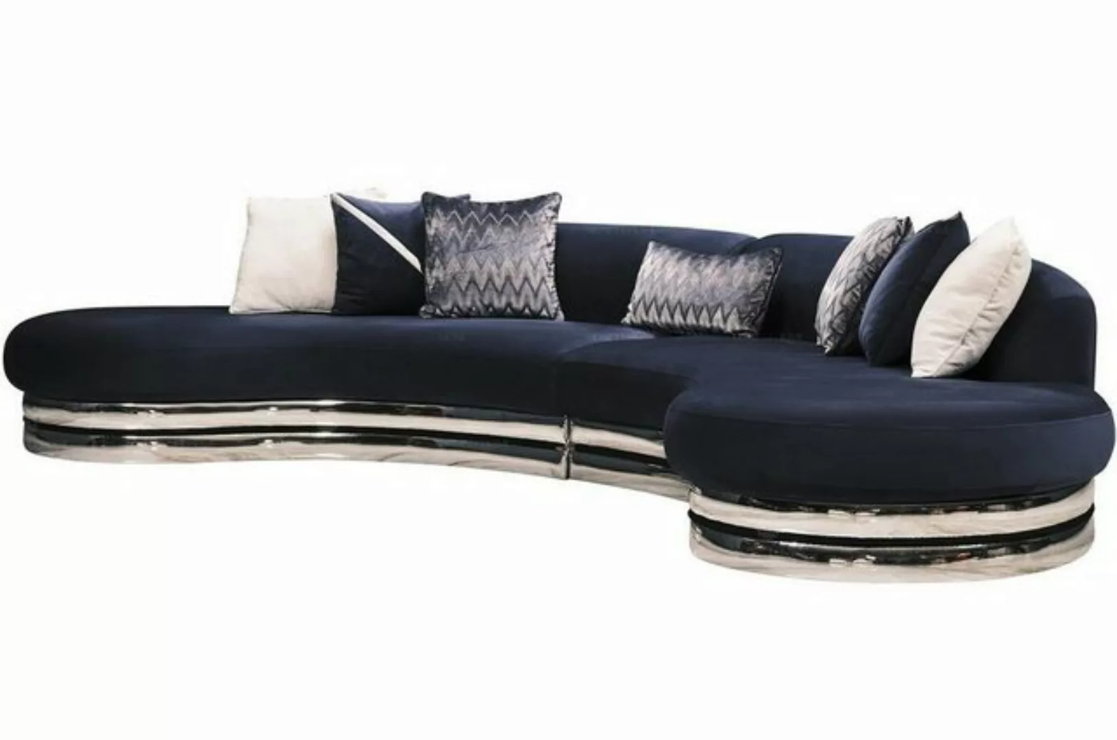 Xlmoebel Sofa Großes blaues Stoffsofa mit 5 Sitzplätzen in modernem Design, günstig online kaufen