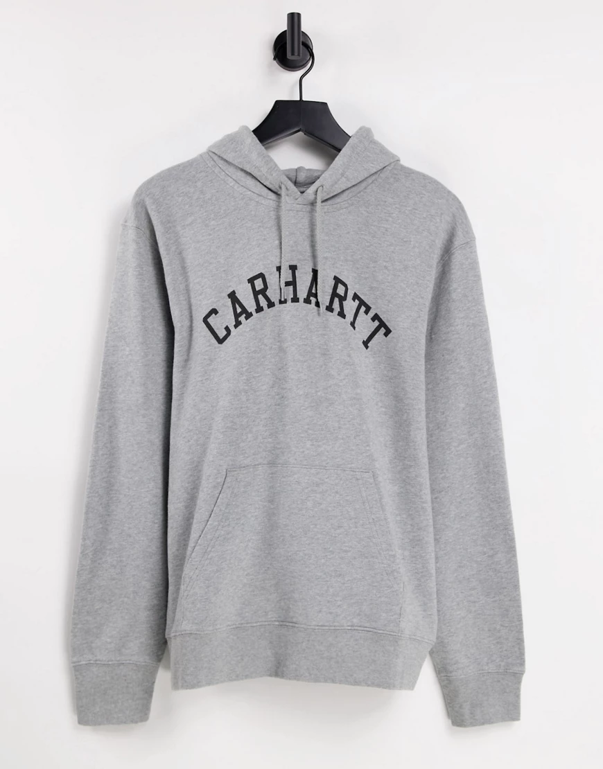 Carhartt WIP – University – Kapuzenpullover in Grau mit Script-Logo günstig online kaufen